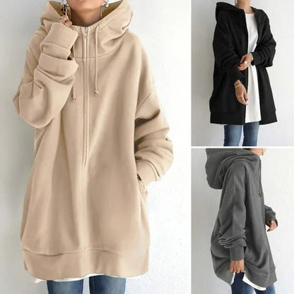 ✈️Acheter 2 Livraison gratuite✈️Sweat à capuche zippé automne/hiver pour femmes avec capuche