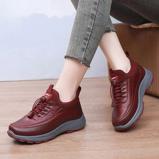 【20% sur la deuxième paire de chaussures】Chaussures Casual Épaisses pour Femme d'Automne et d'Hiver avec Semelles Souples et Antidérapantes